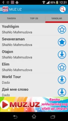 MUZ.UZ android App screenshot 1